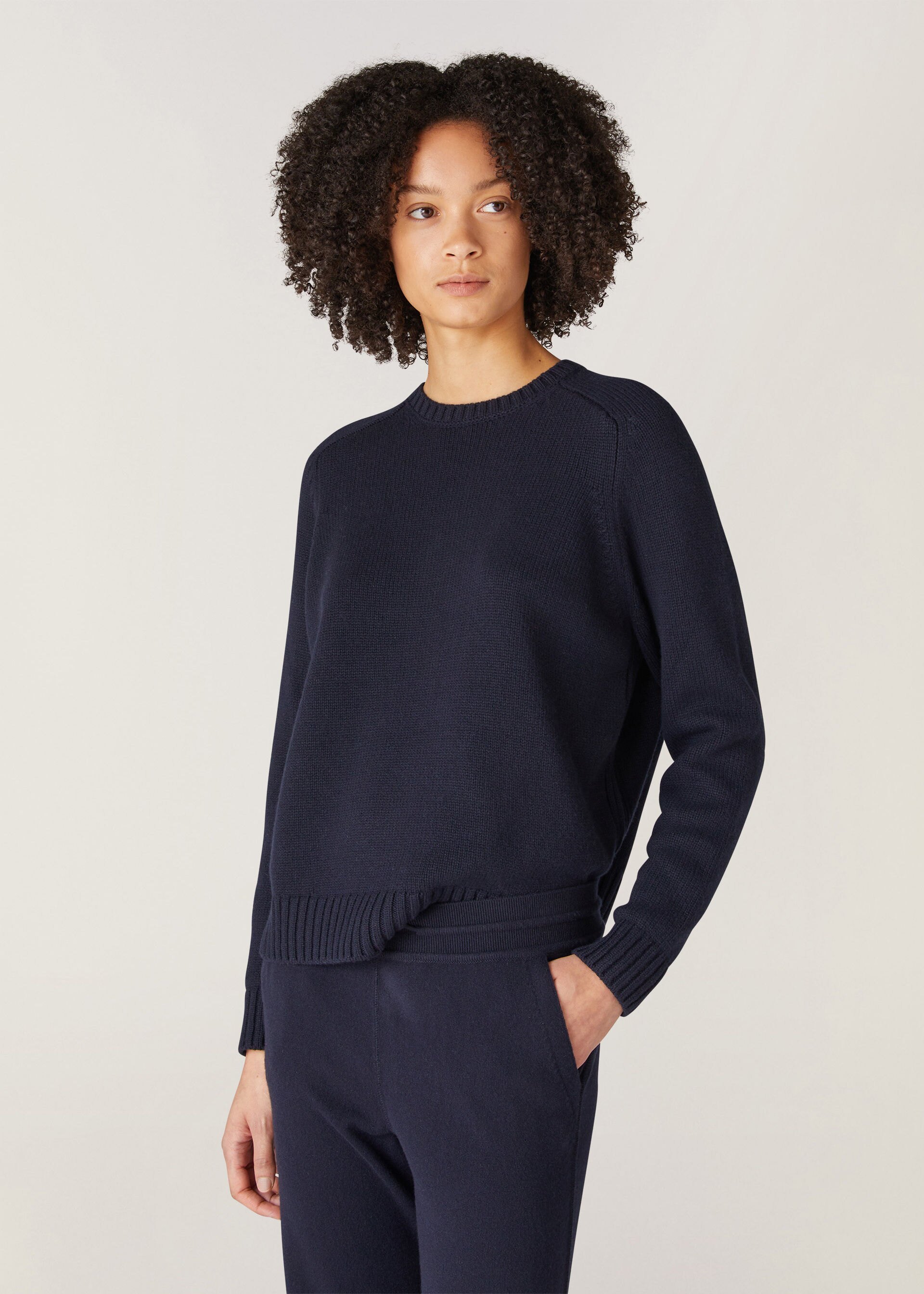 Loro Piana Neo Parksville Cashmere Crewneck Sweater In Blue