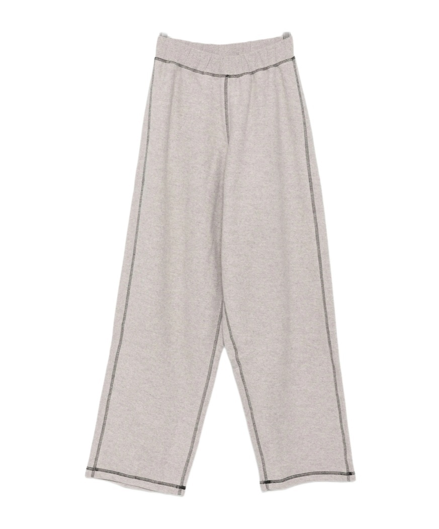 Baserange Elastic Waist Casual Pants In Gray