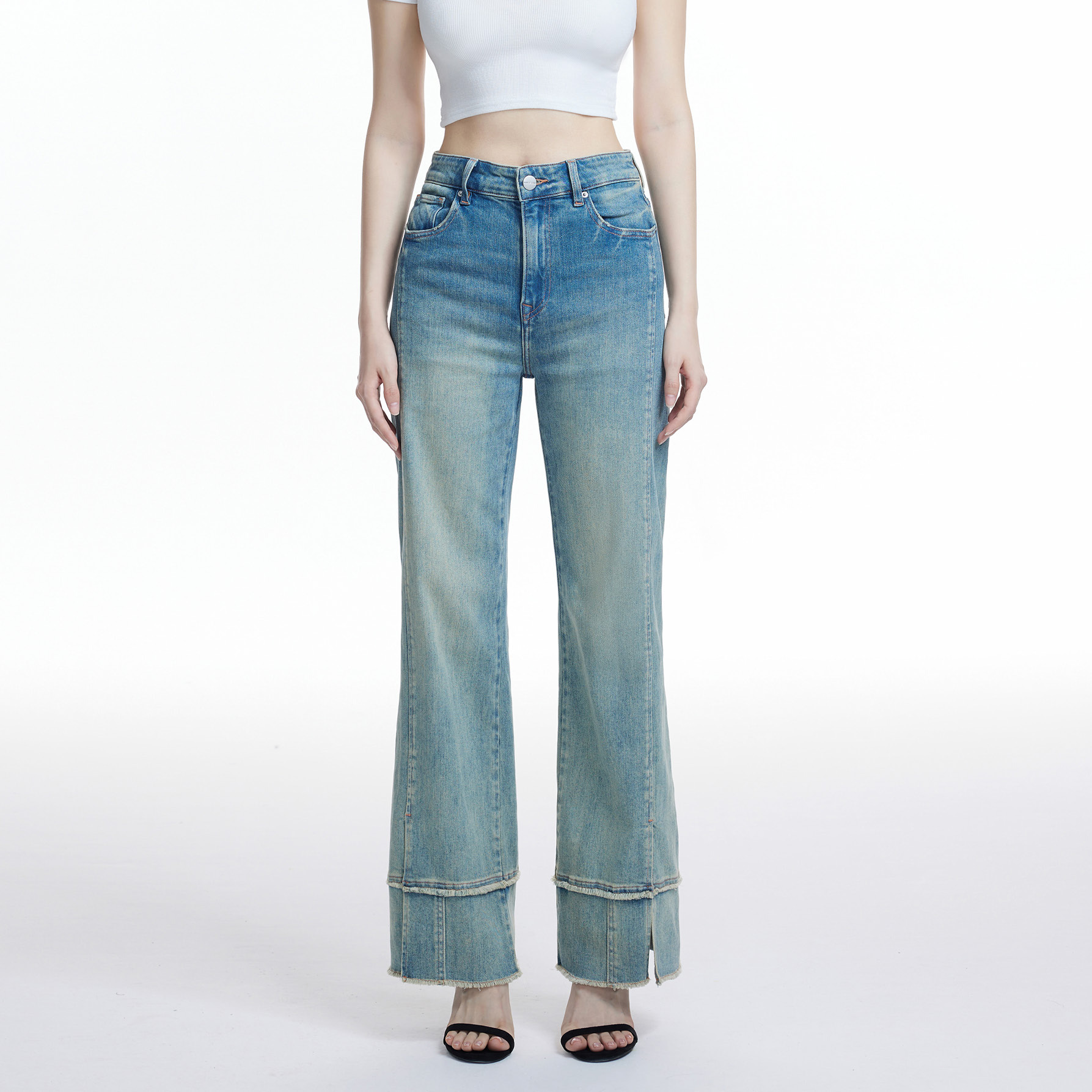 Liuregali Wide-legged Jeans In Gray