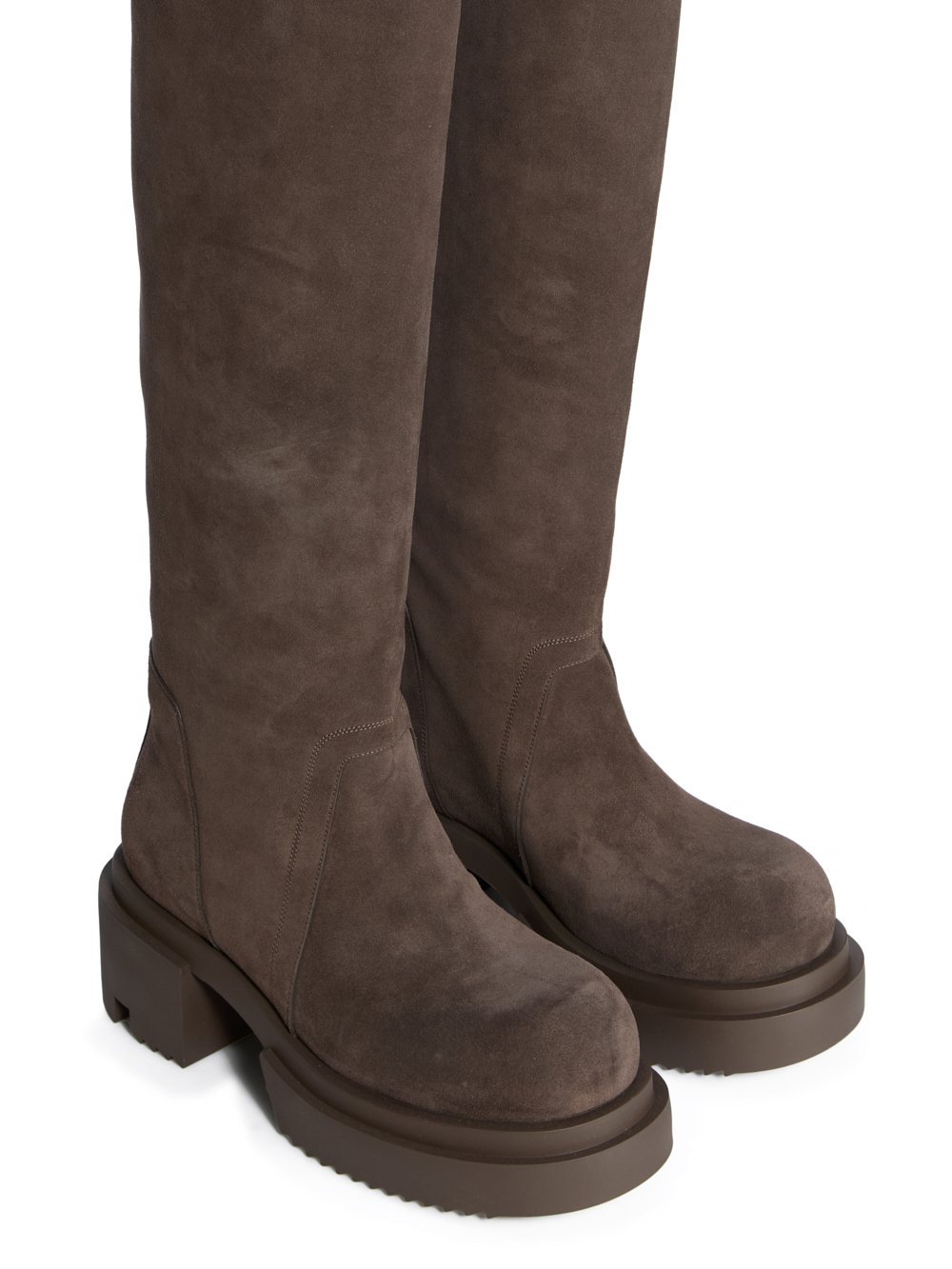Rick Owens Bogun Boots In Gray