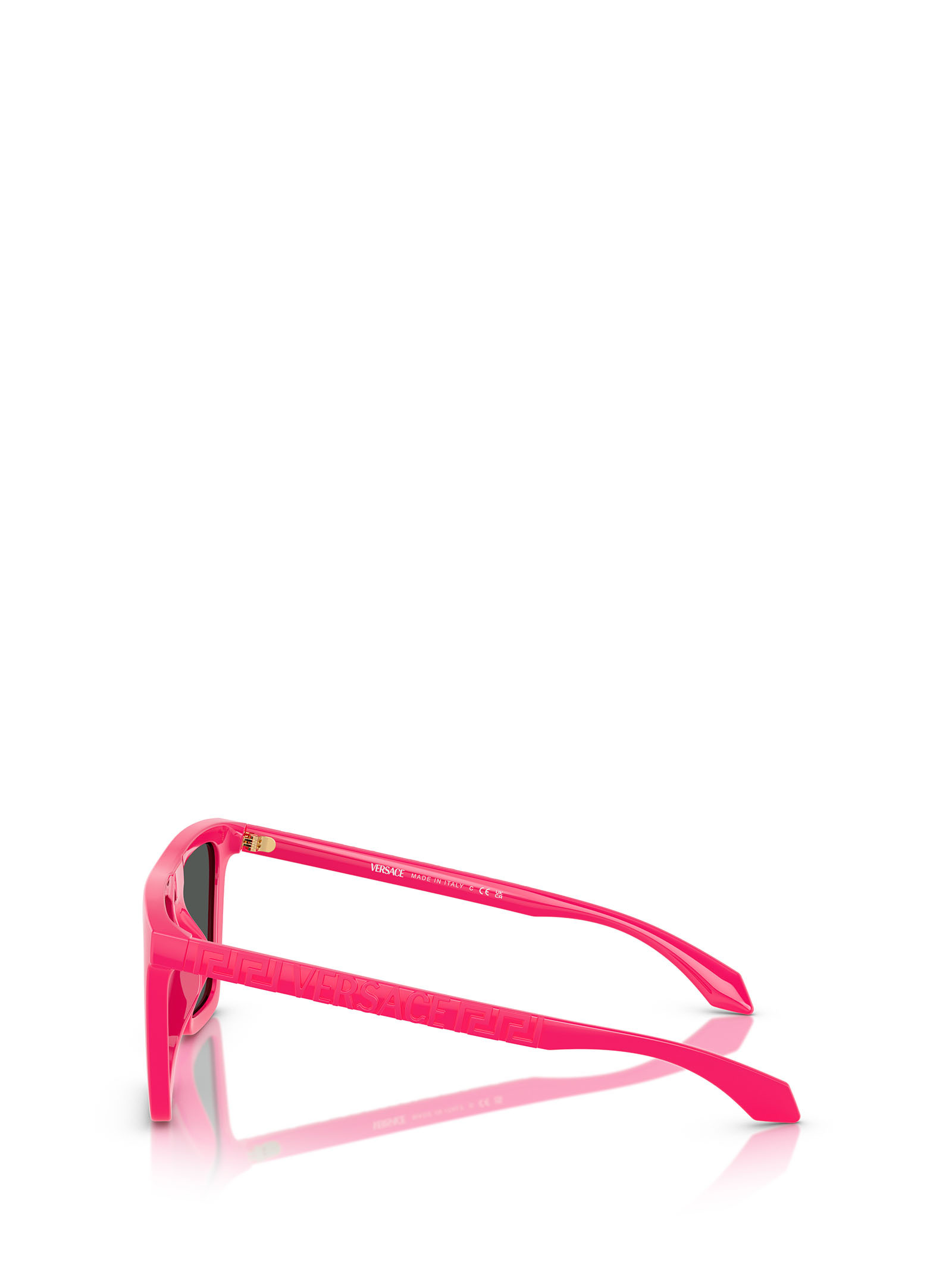 Versace Logo-arm Detail Sunglasses In Black