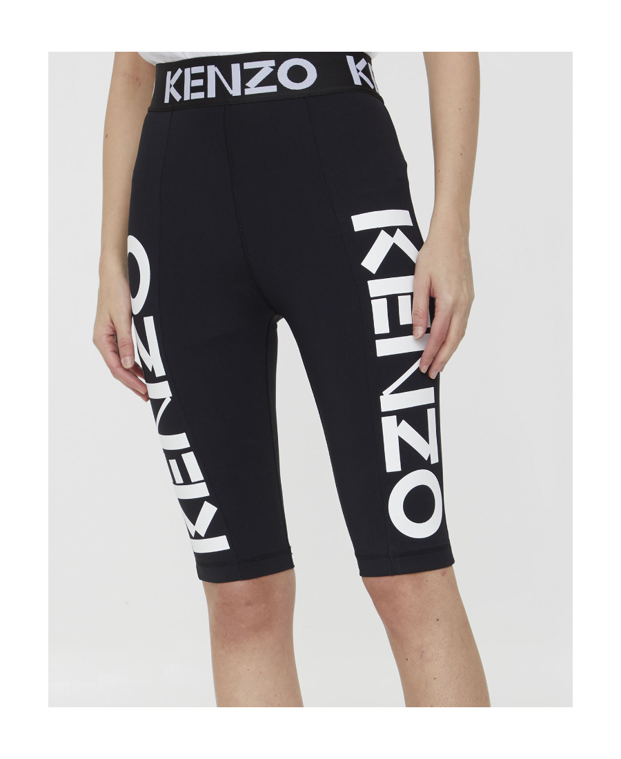 KENZO KENZO LOGO PRINTED KNEE-LENGTH SHORTS