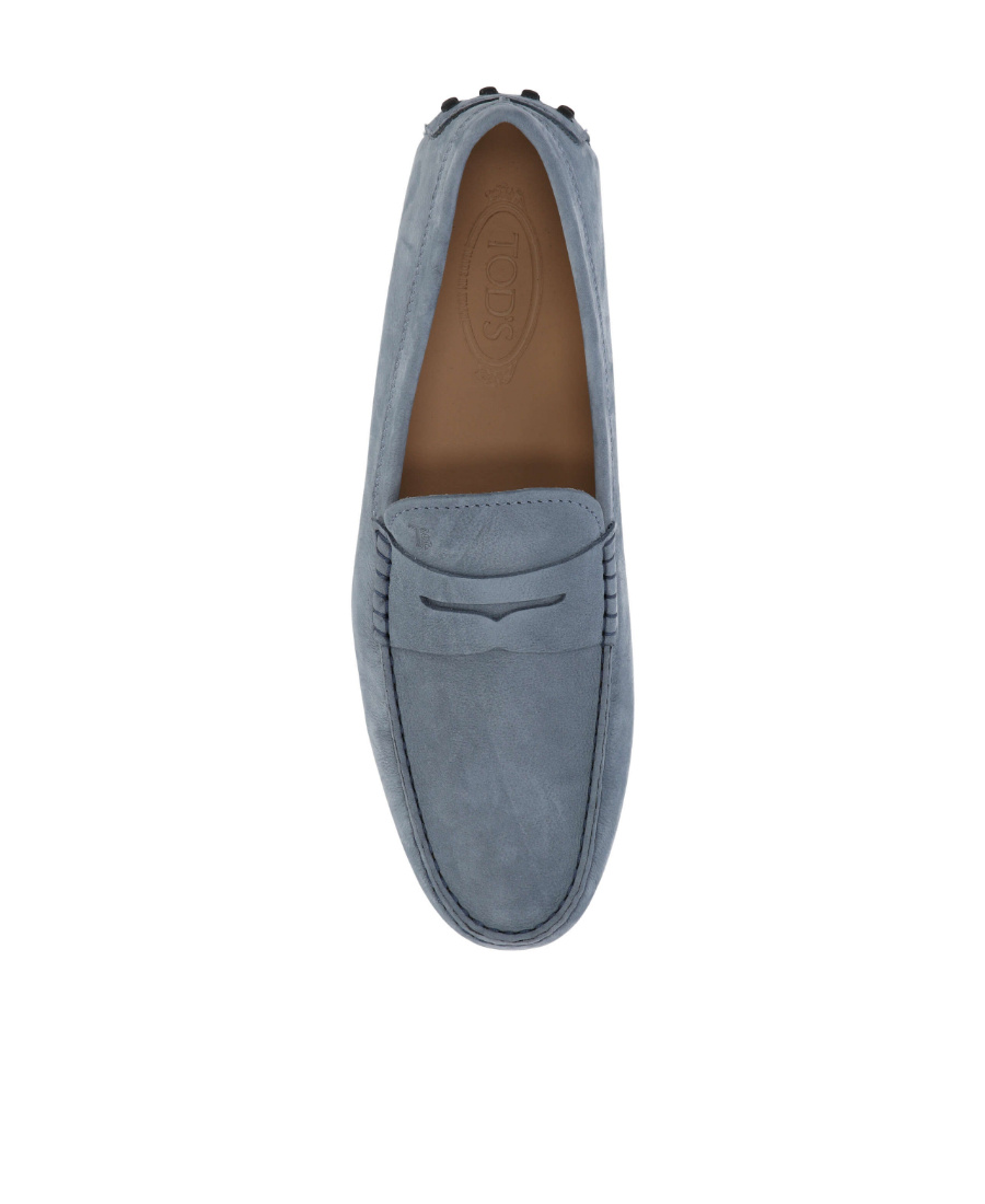 Tod's Square Head Loafer Shoes In Gray