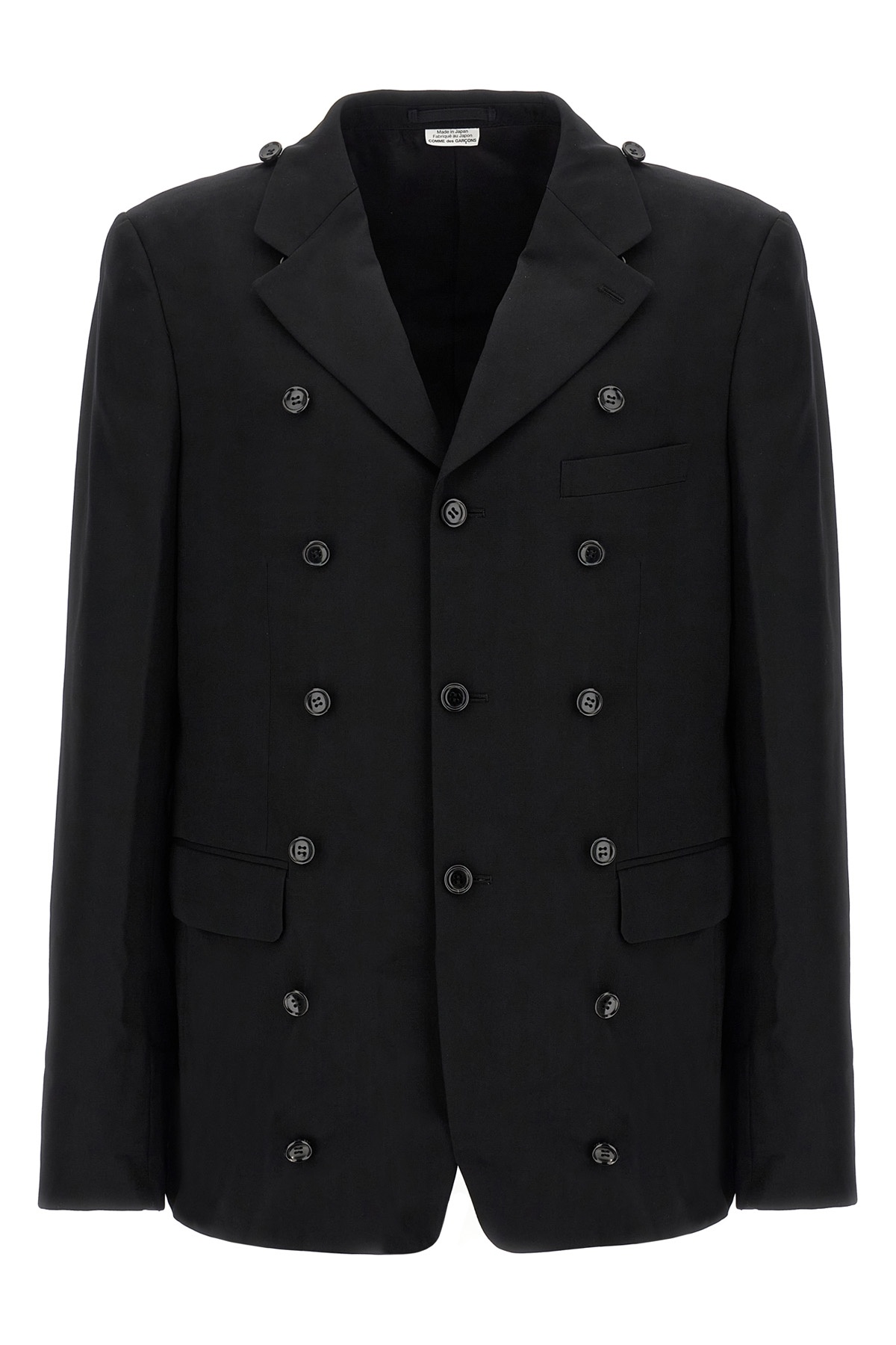 Comme Des Garçons Double Layer Blazer Coat In Black