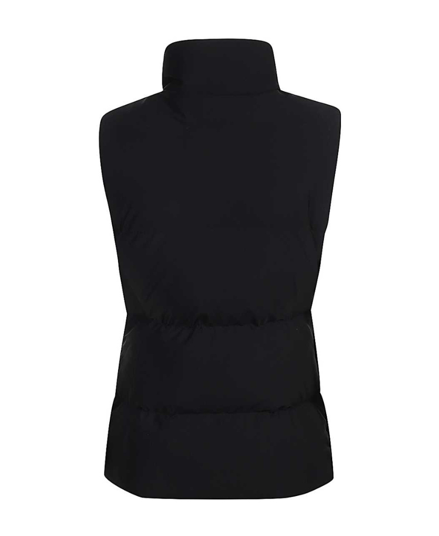 Moose Knuckles Sleeveless Collar Vest In Black