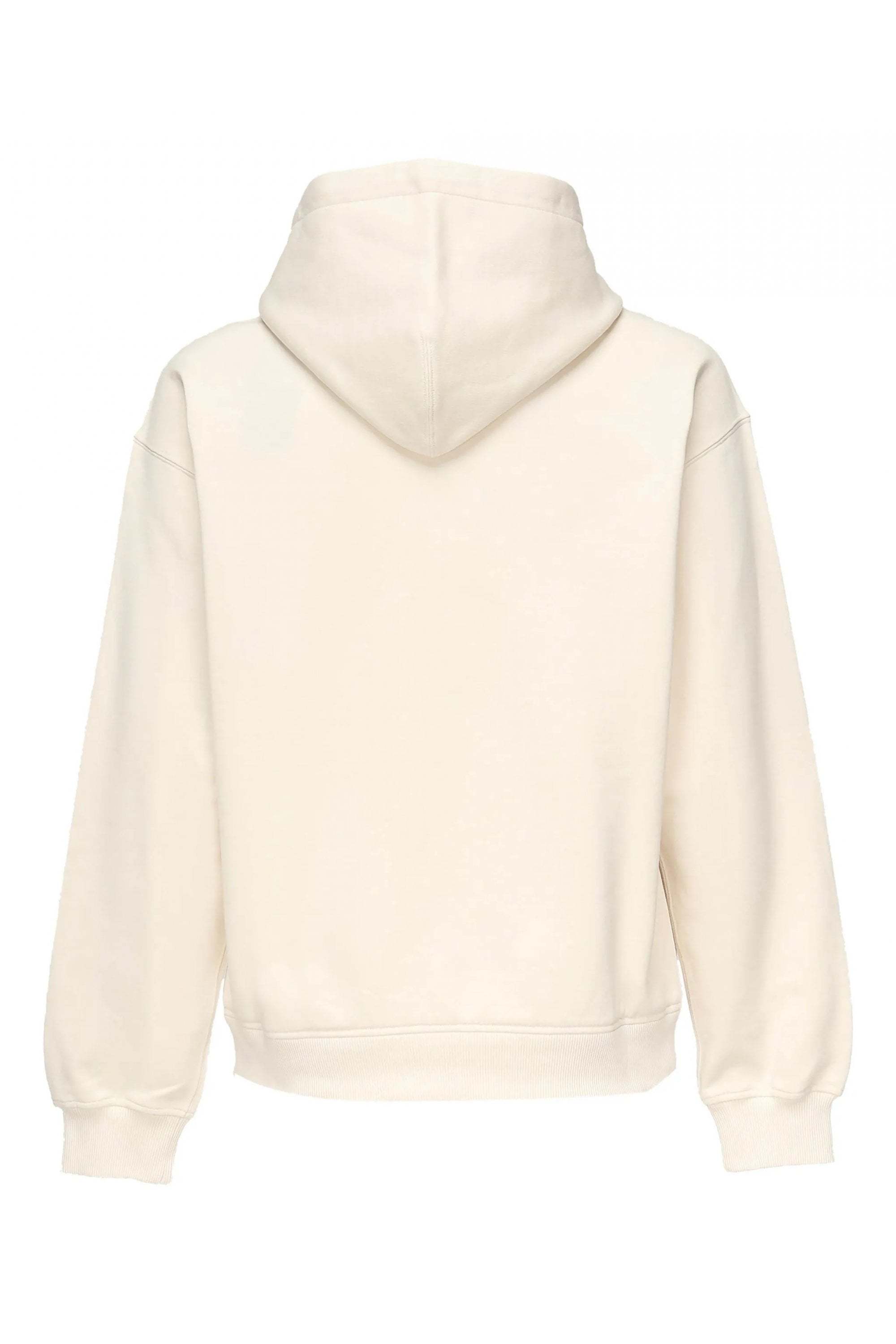 Dolce & Gabbana Almond Beige Pullover Sweatshirt With Drawstring Hood In Neutral