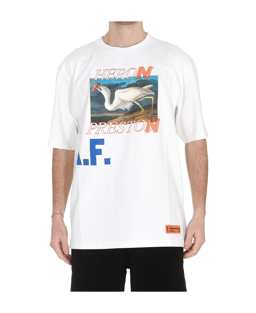 Heron Preston Logo Print Short-sleeved T-shirt In White