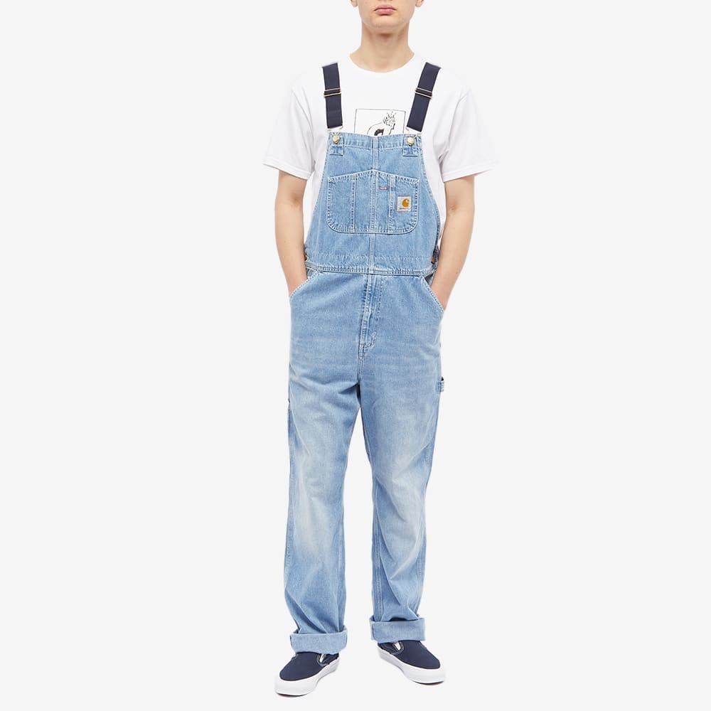 Carhartt Logo Denim Suspenders In Blue