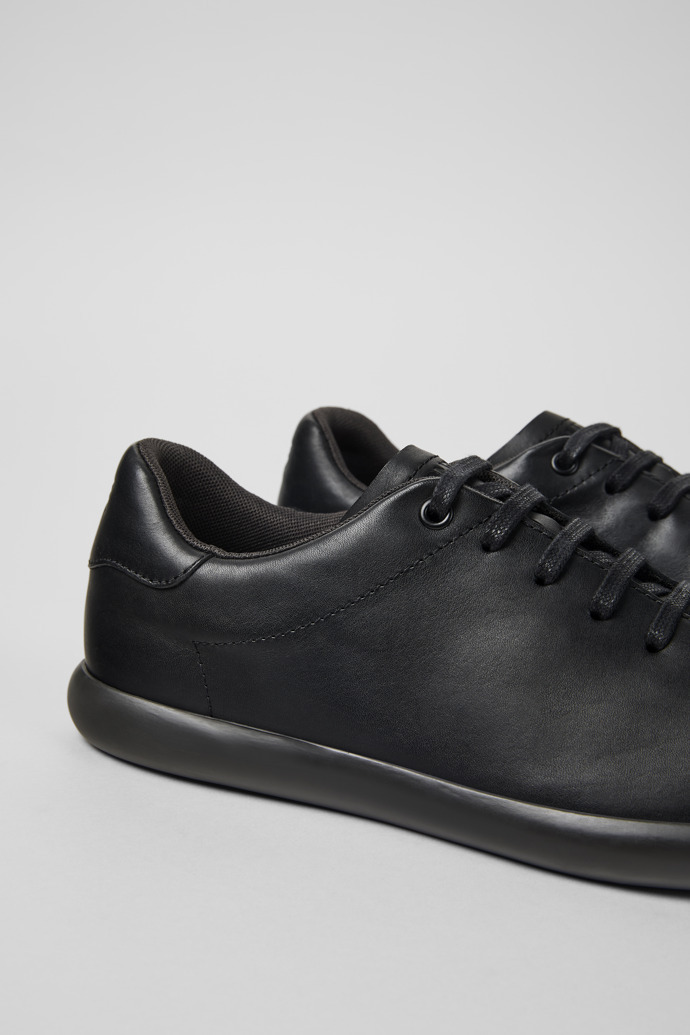 Camper Pelotas Soller Round-toe Leather Sneakers In Black