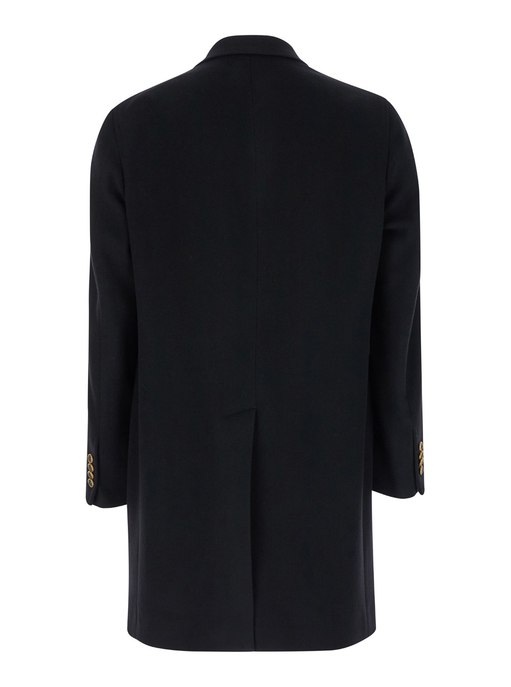 Tagliatore Brooch-detail Coat In Black