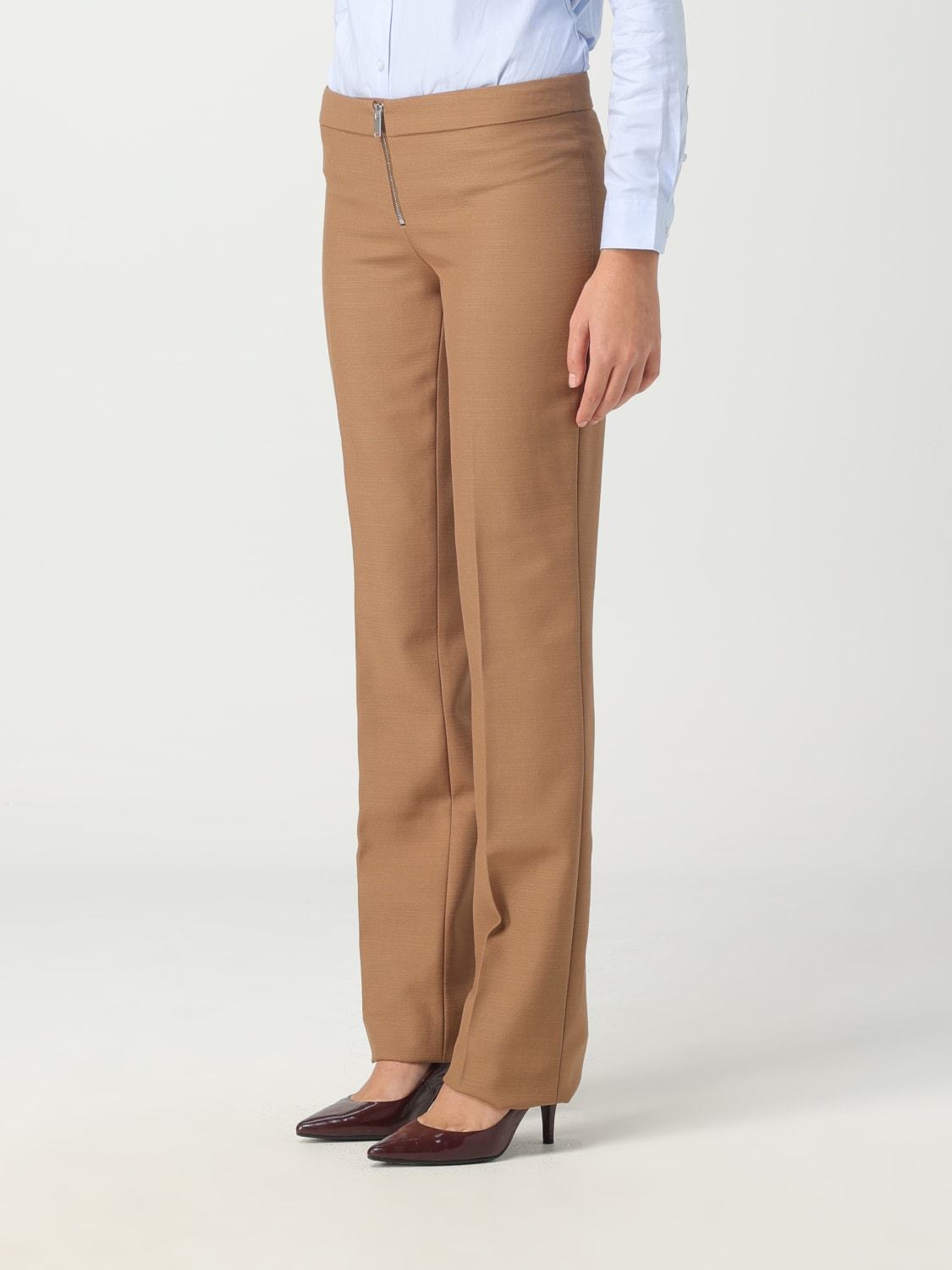 Stella Mccartney Front Pleated Casual Pants In Brown