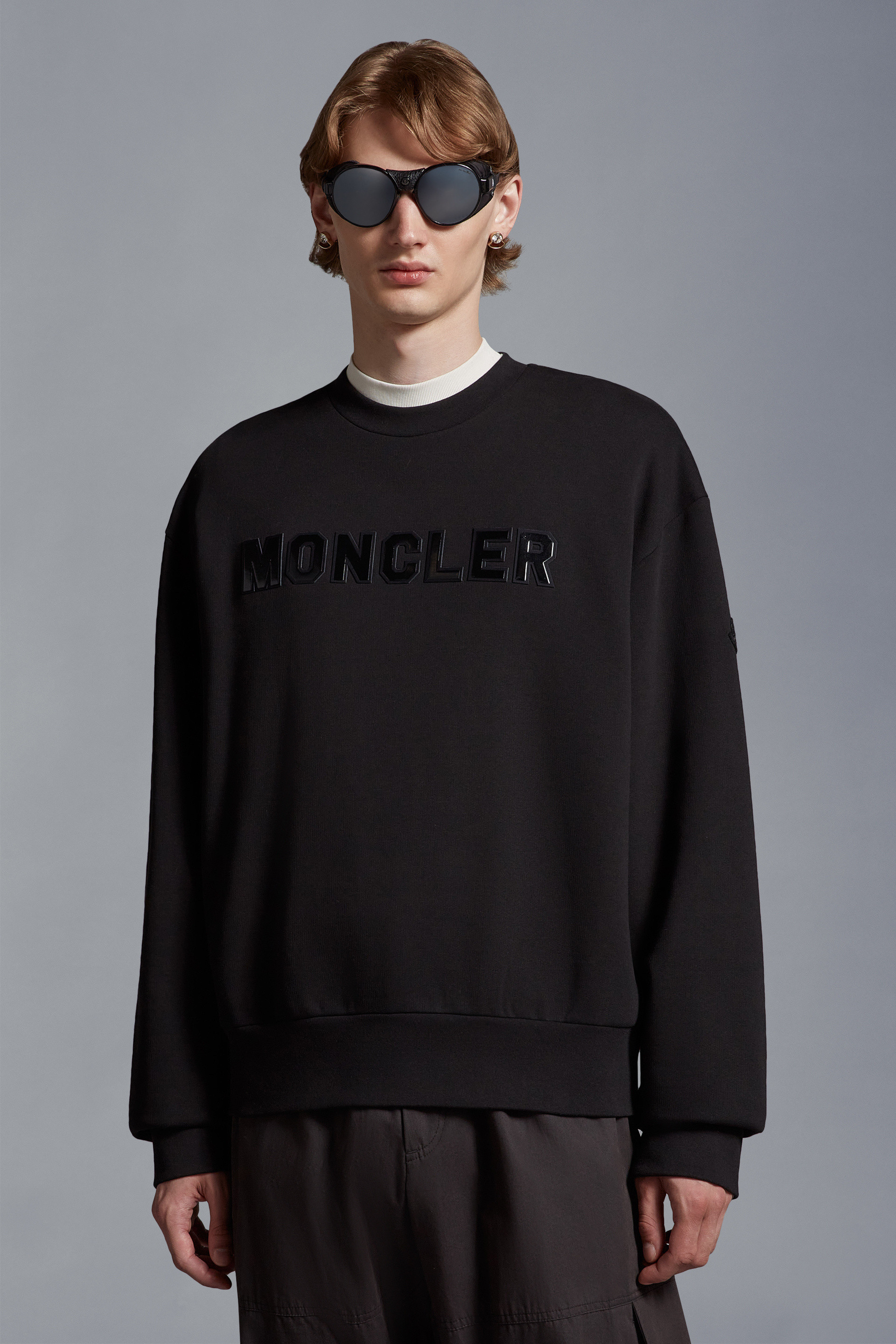 Moncler Men's Logoed Sweatshirt In Black