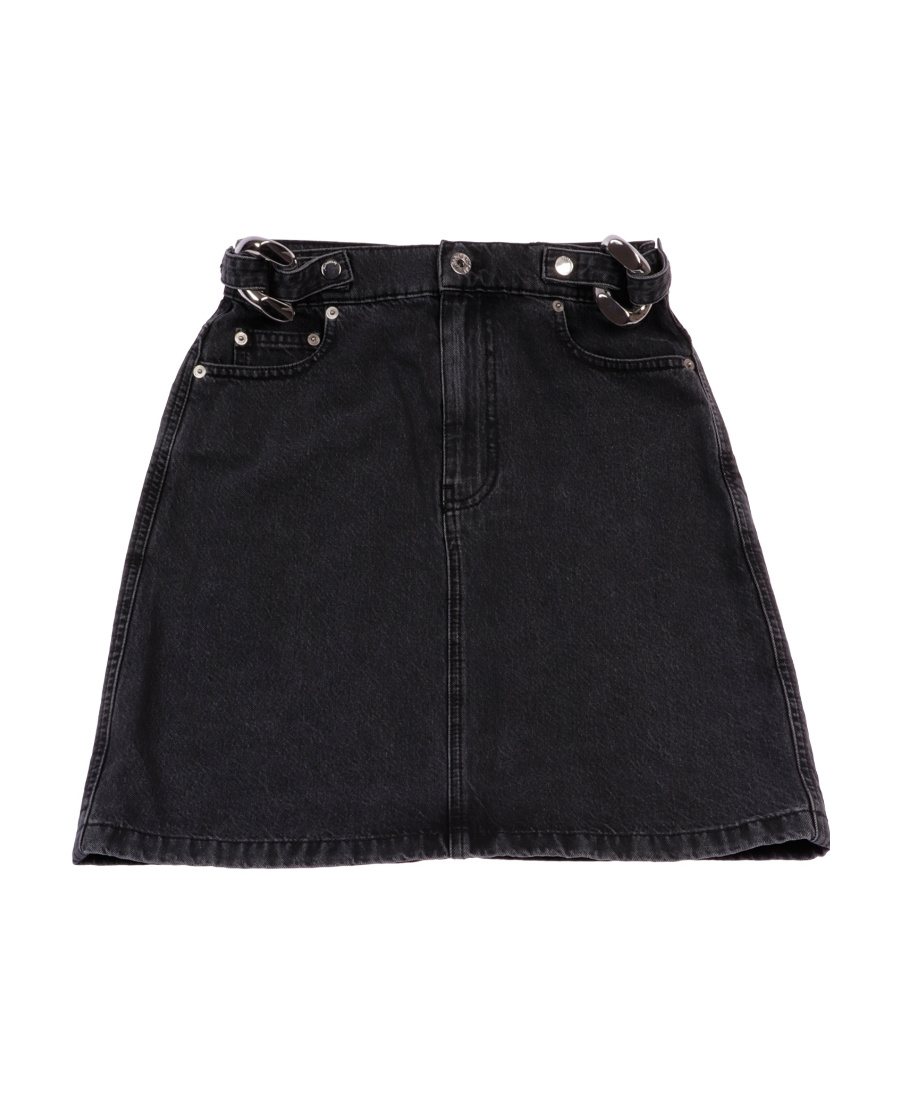 Jw Anderson Denim Midi Skirt In Black