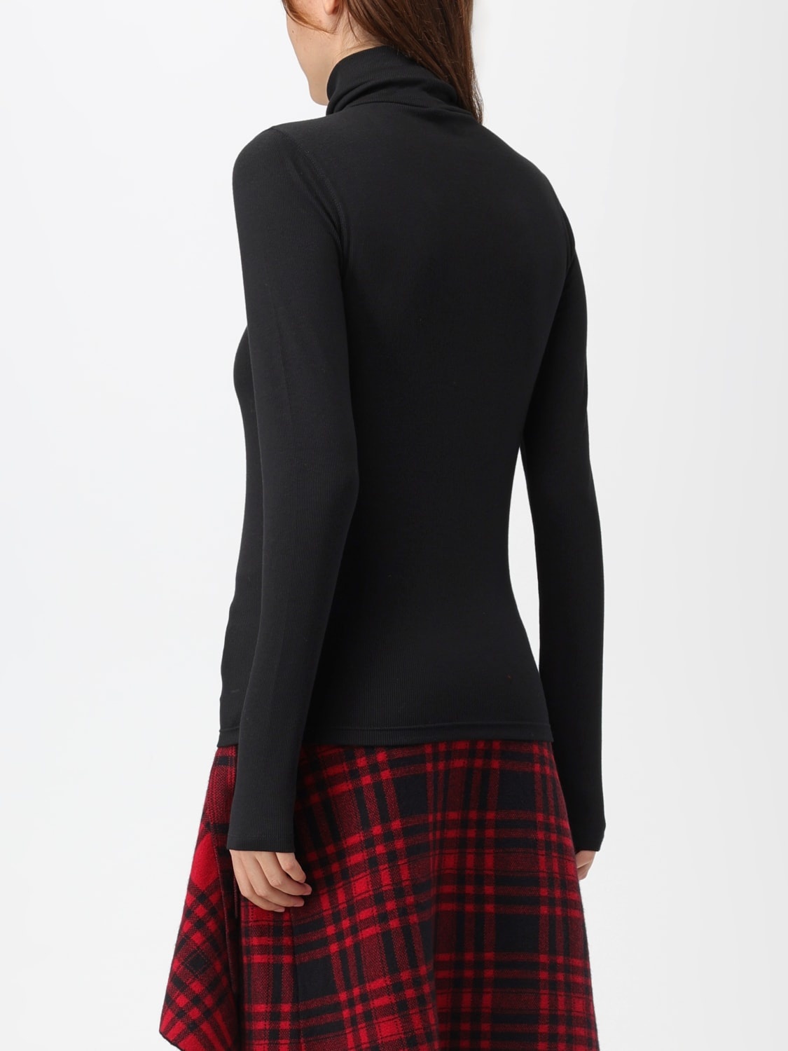 Polo Ralph Lauren Logo-patch Ribbed-knit Jumper In Black