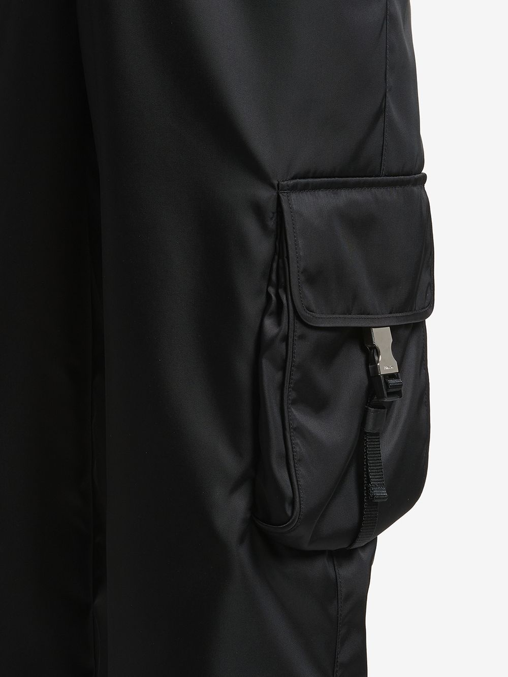 Prada Re-nylon Cargo Trousers In Black