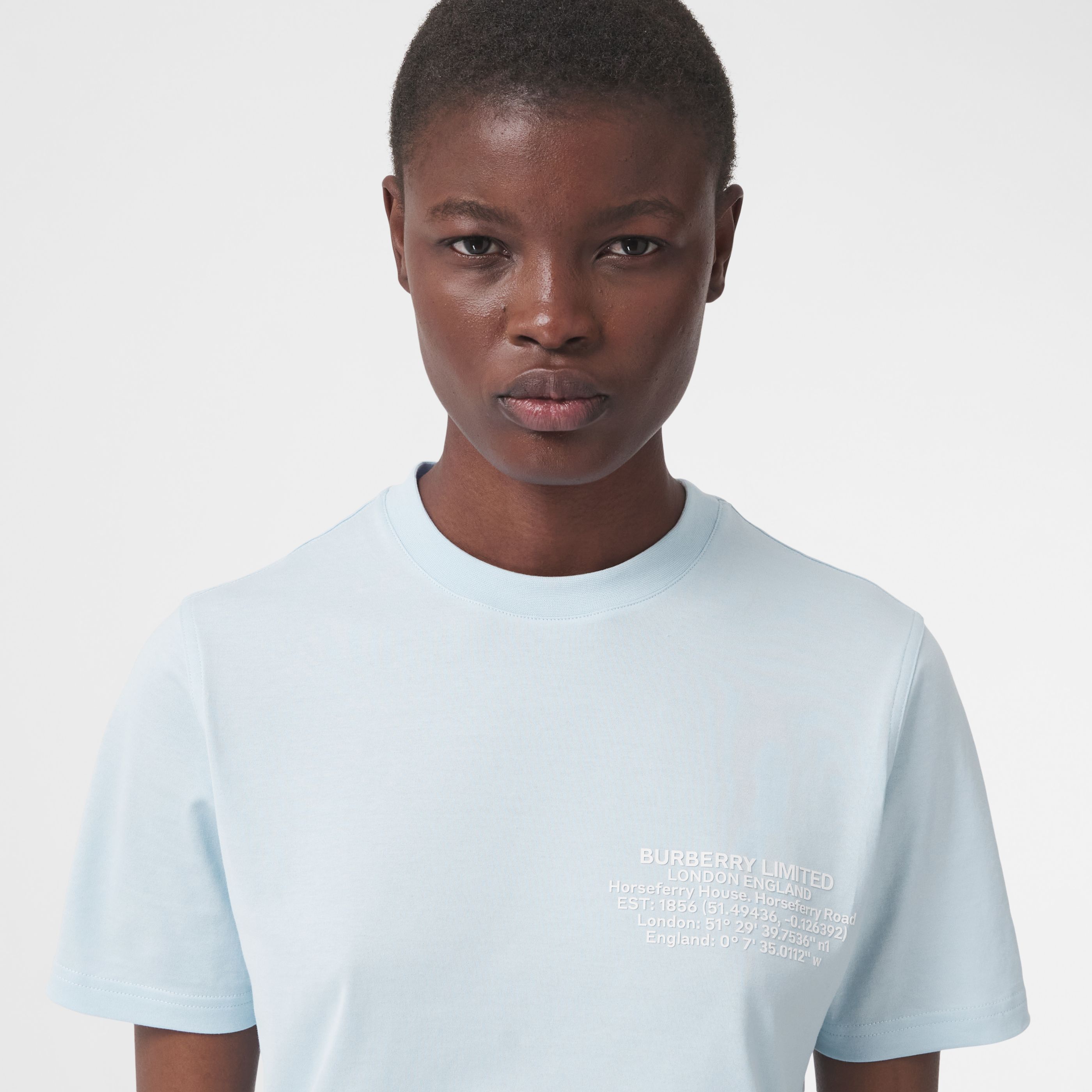 Burberry Location-print Cotton T-shirt In Multi