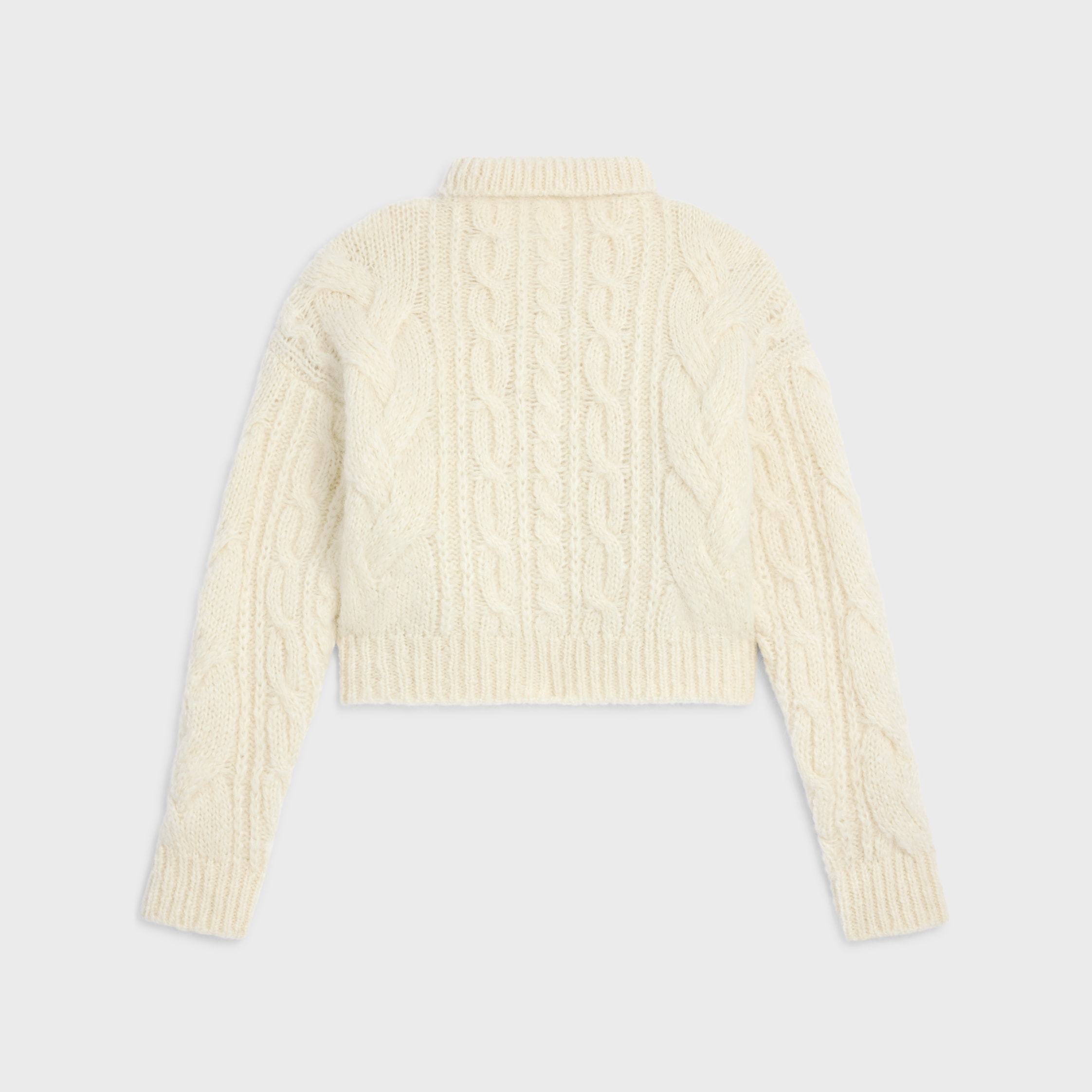 Celine Sweater In Aran Mohair And Wool In Neutral