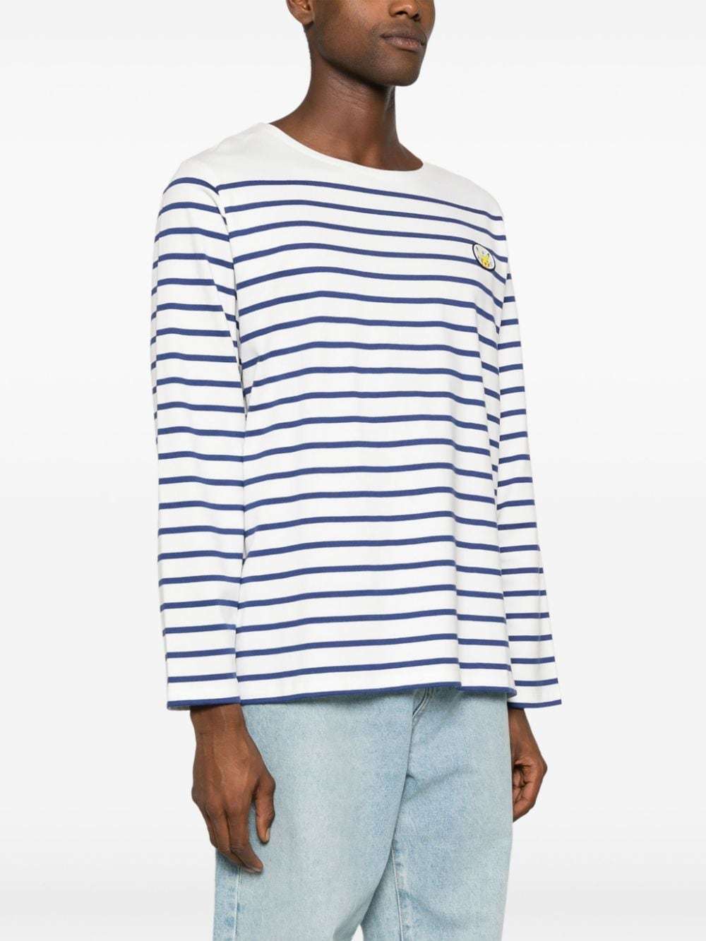 Apc X Pokémon Striped Cotton T-shirt In White