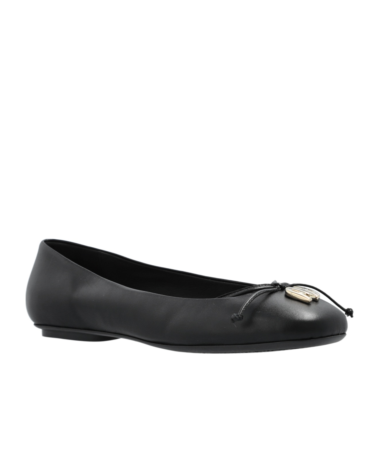 Furla Logo-plaque Ballet Flats In Black
