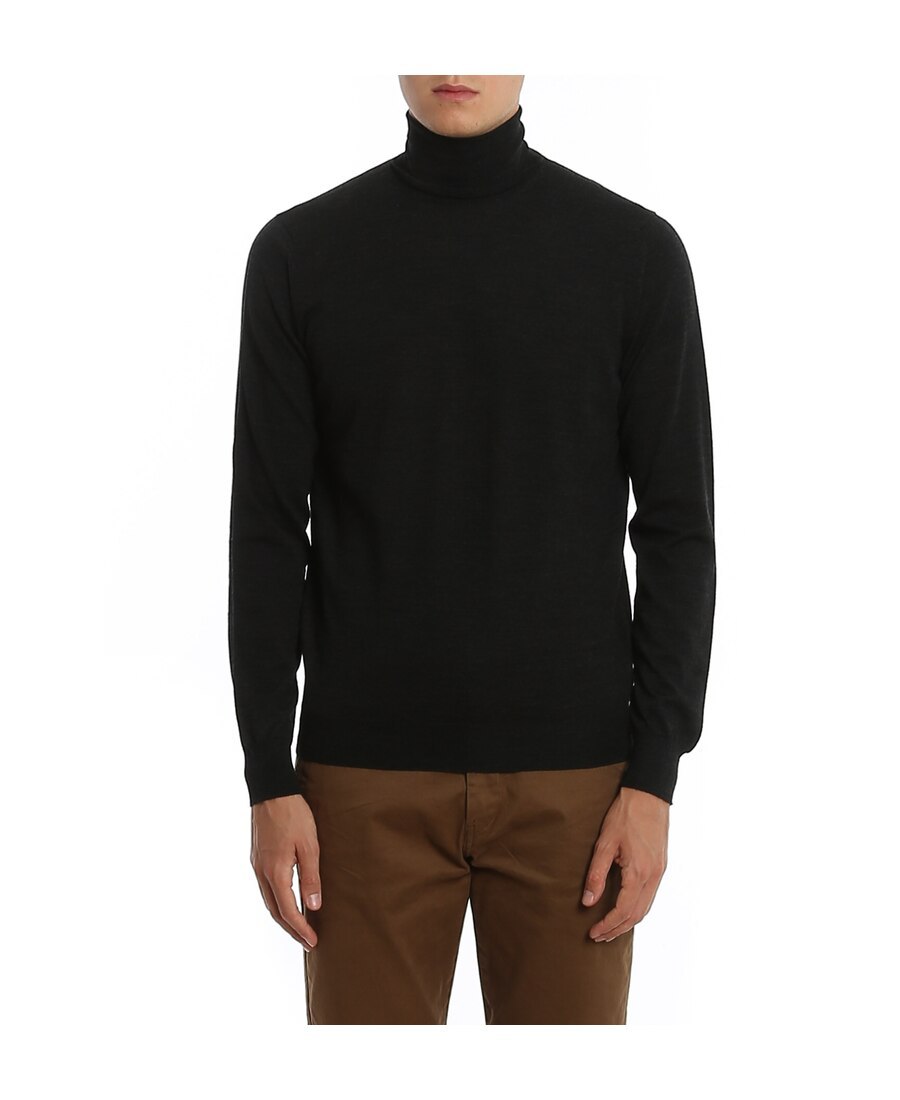 Drumohr Merino Wool Turtleneck In Black