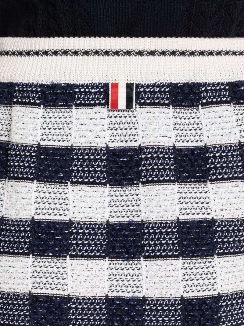Thom Browne Gingham-check Jacquard Miniskirt In Black