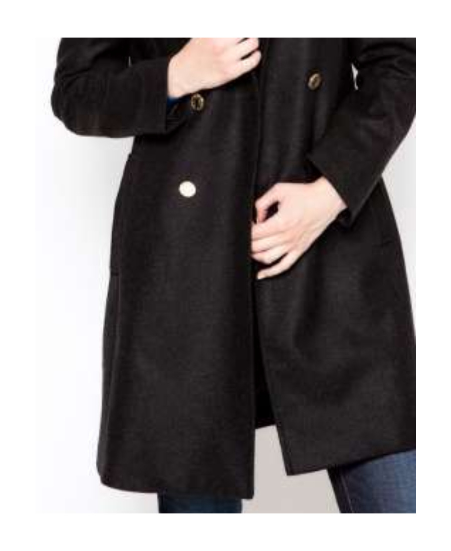 Armani Jeans Double-breasted Trench Coat In Black