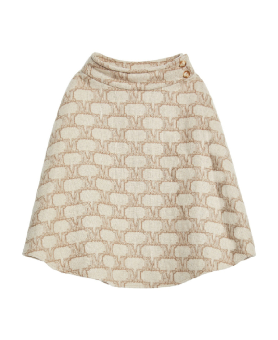 Max Mara Wool And Cashmere Cloak In Nude