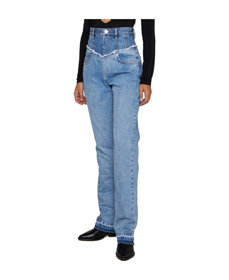 Isabel Marant Noemie High-waisted Denim Jeans In Blue