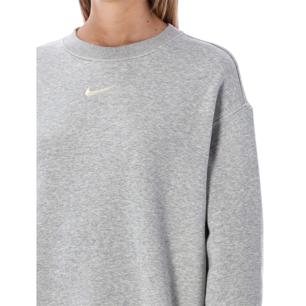 Nike Swoosh Crewneck Sweatshirt In Gray