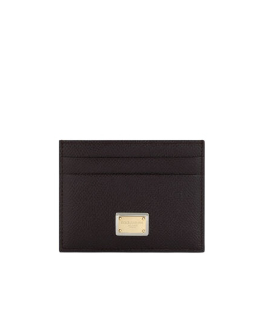 Dolce & Gabbana Women  Cardholder With Logo Plaque In Black