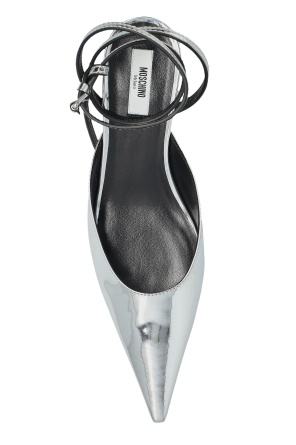 Moschino Metallic Pumps In Gray