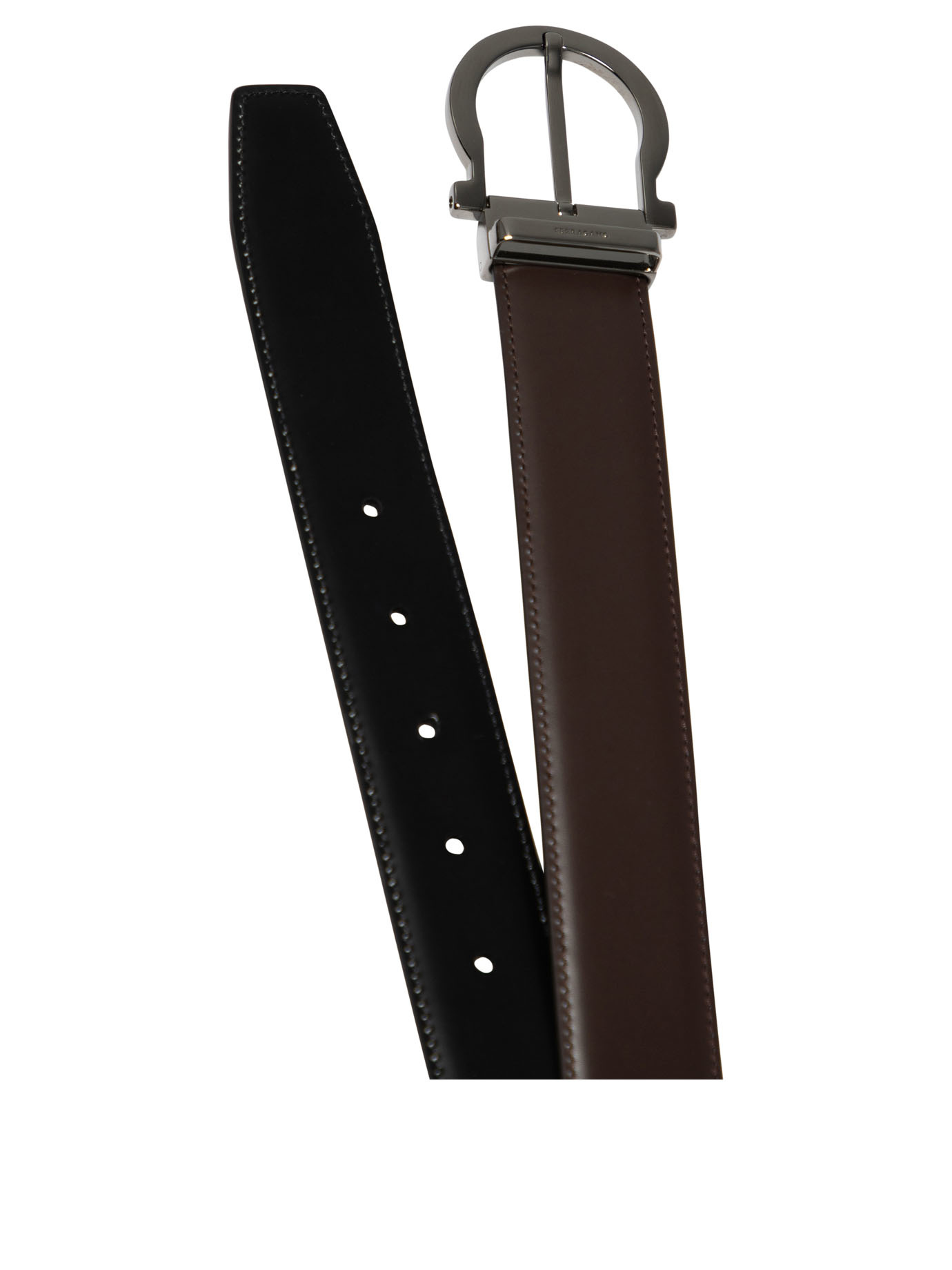 Ferragamo Adjustable Waist Belt In Black