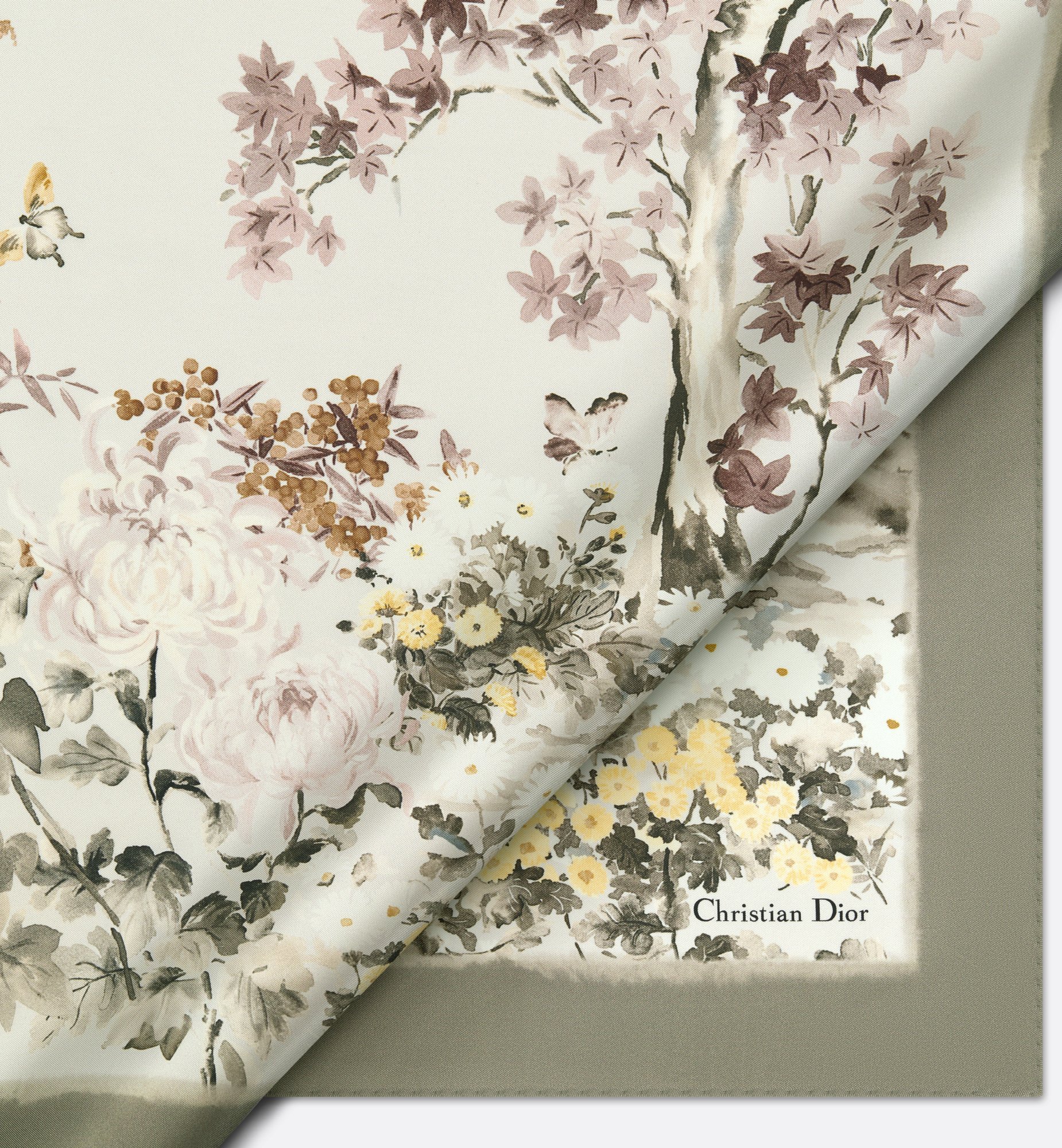 Dior Saisons Automne-hiver 90 Square Scarf In Nude