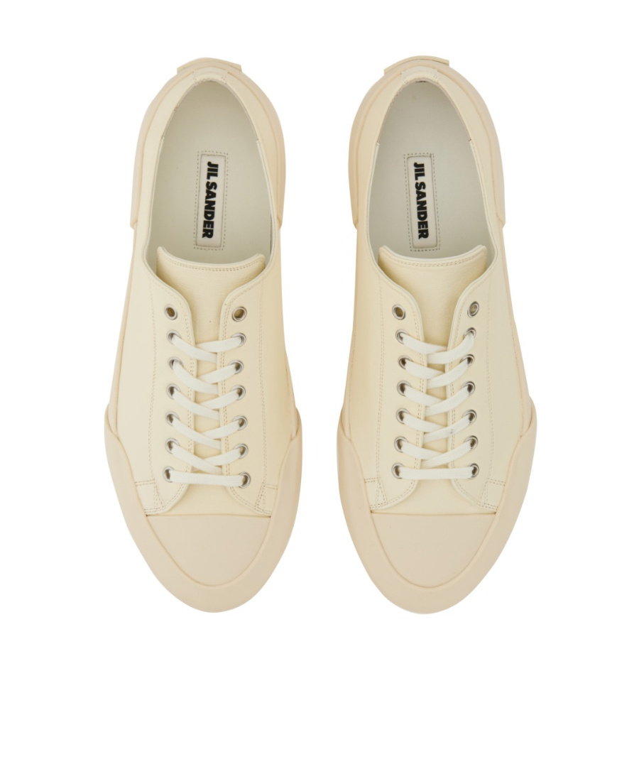 Jil Sander Low-top Leather Sneakers In Nude
