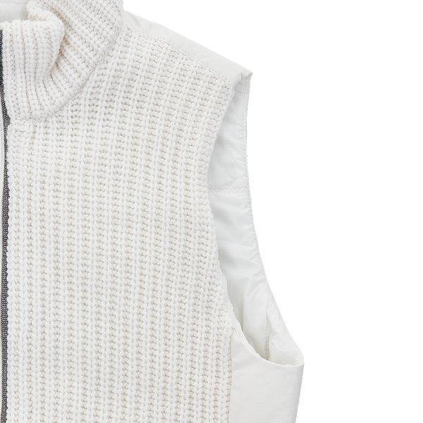 Brunello Cucinelli Sleevless Double-sided Vest In White