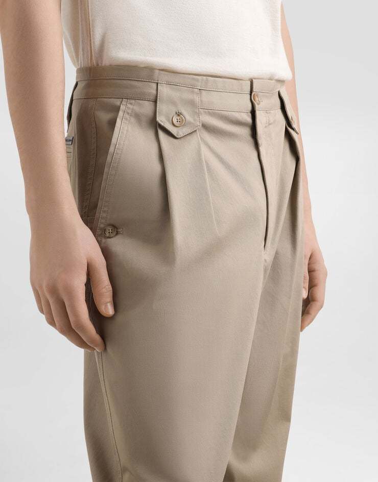 Dolce & Gabbana Belt Loops Slacks In Sand
