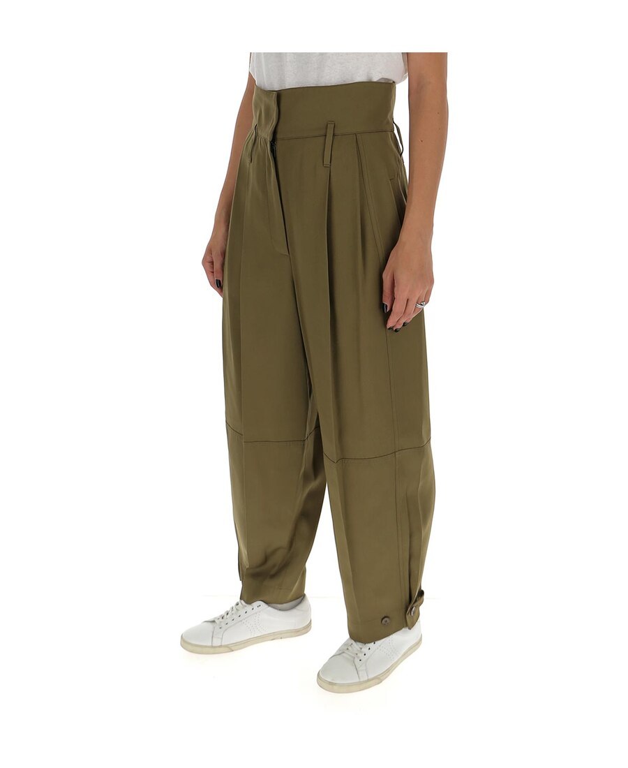 Givenchy High-waisted Military Trousers In Green