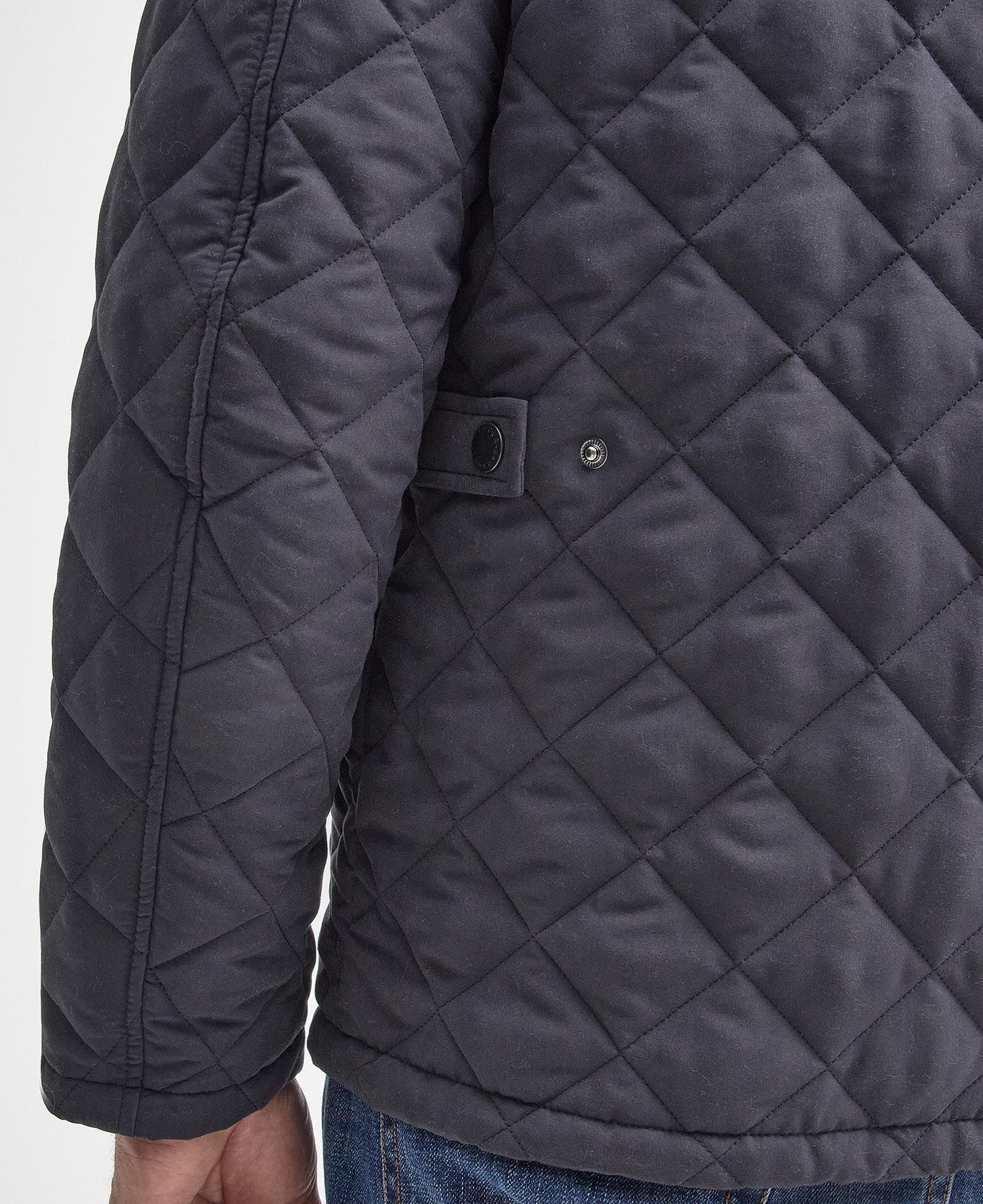 Shop Barbour Shoveler Quilted Jacket In Navy Blue