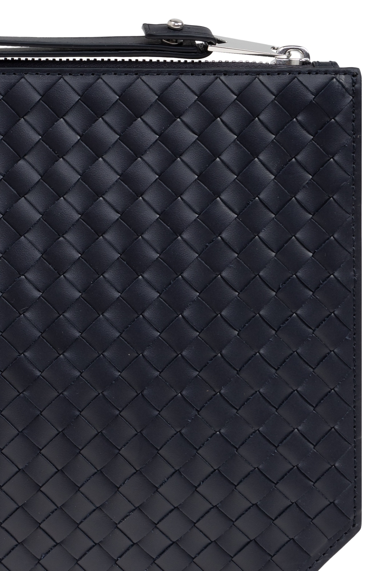 Bottega Veneta Zippered Clutch In Black