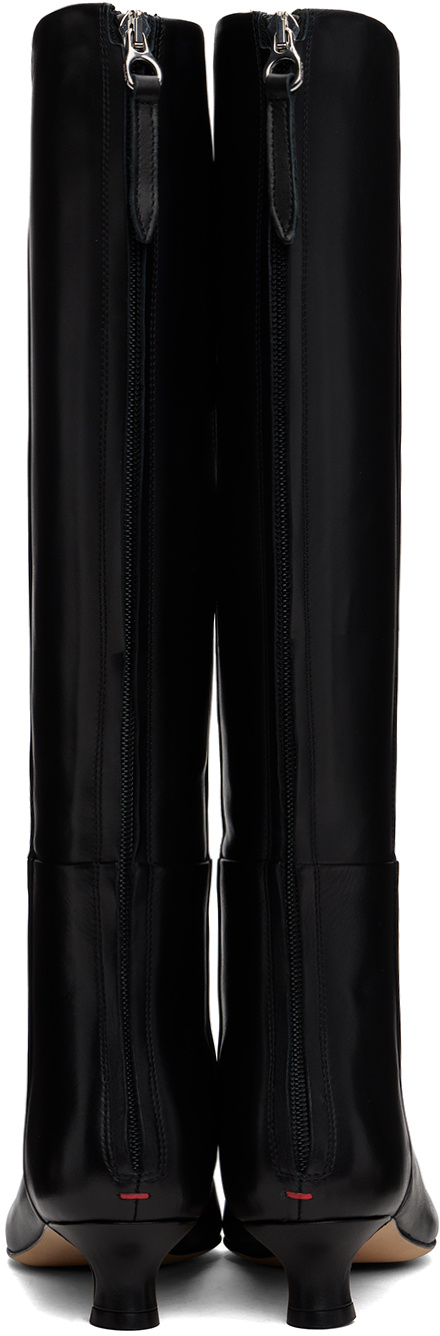 Aeyde Zazie Suede Knee Boots In Black