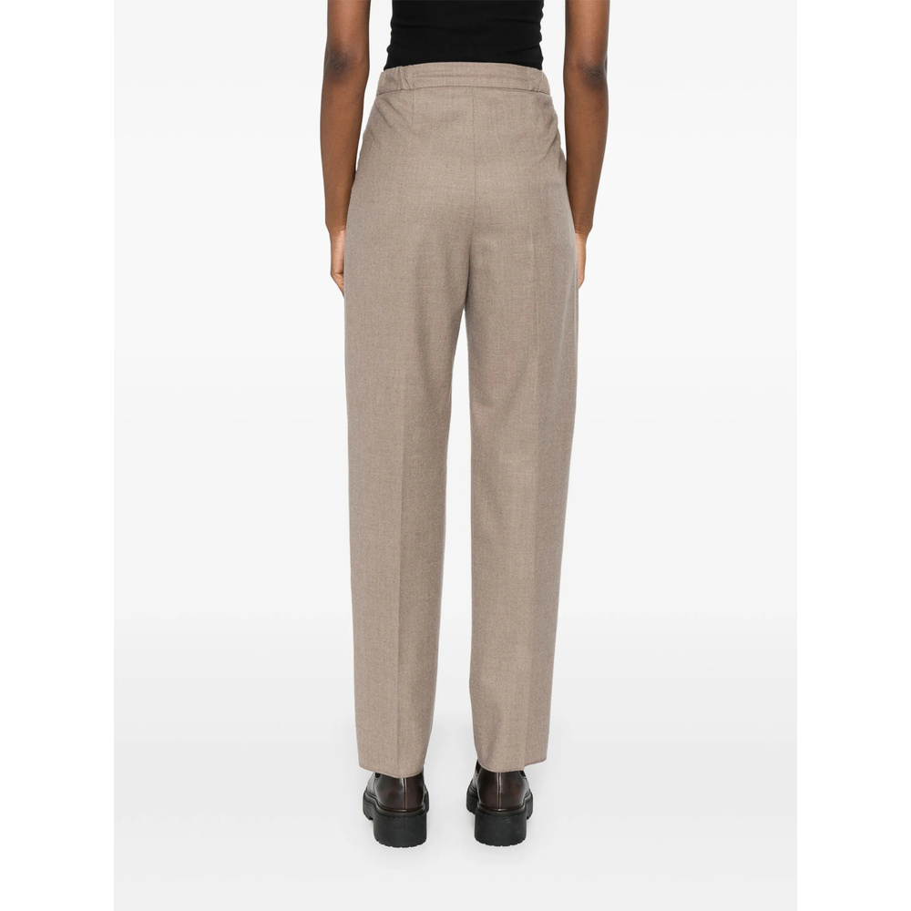 Max Mara Drawstring Waist Casual Pants In Brown