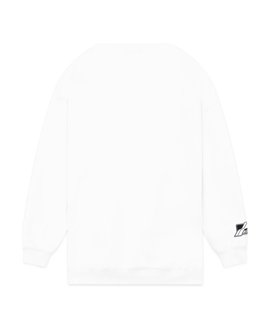 We11 Done Logo Pattern Pullover In White