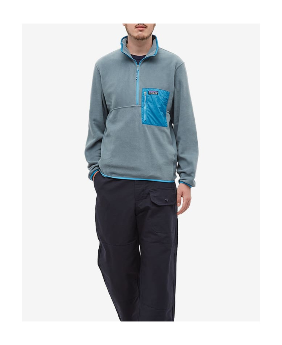 Patagonia Logo Pullover Jacket In Blue