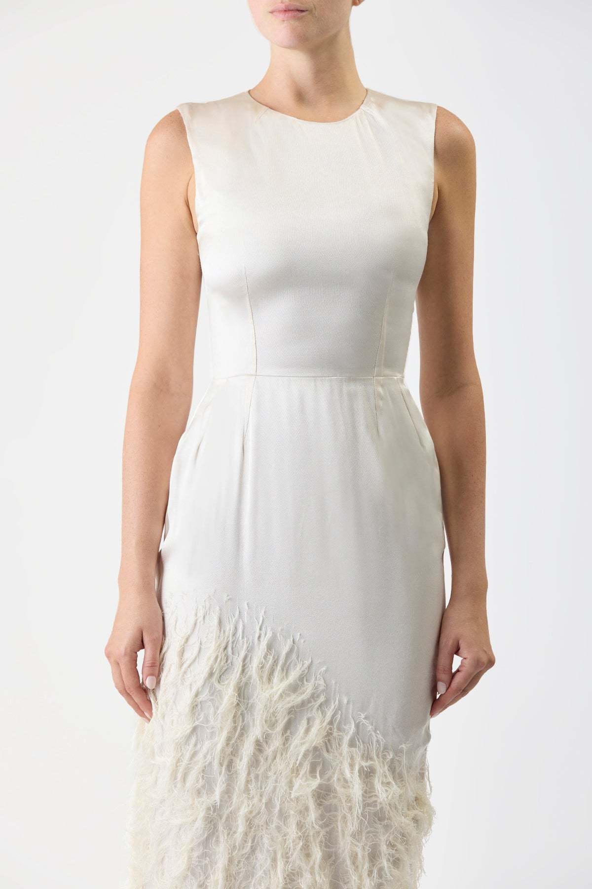 Gabriela Hearst Maslow Sleeveless Silk Maxi Dress In White