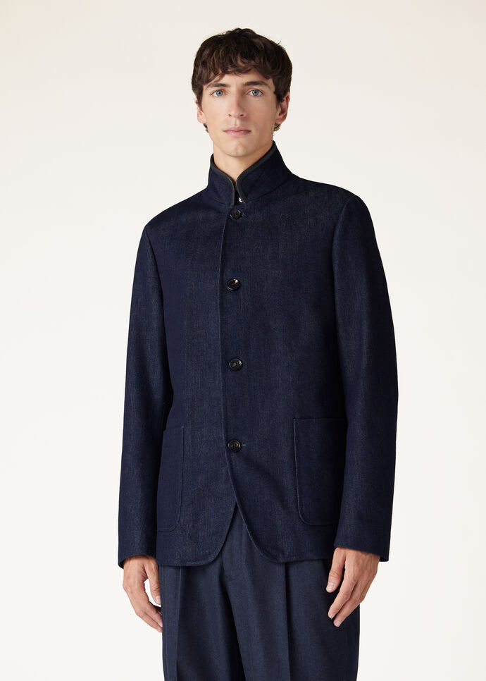 Loro Piana Long Sleeved Button-up Jacket In Black