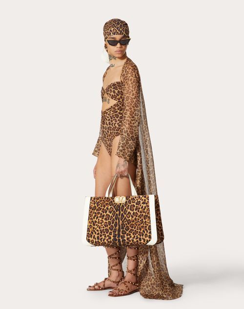 Valentino Leopard-print One-piece Swimsuit