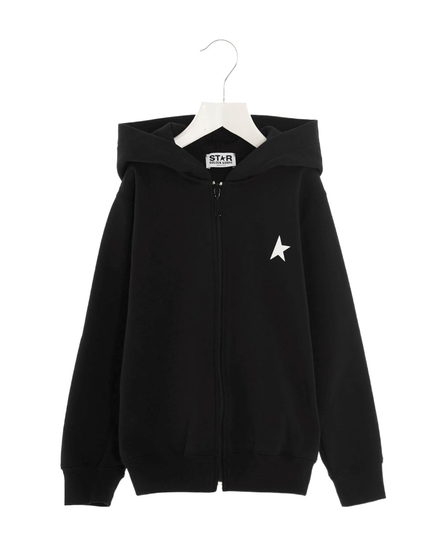 GOLDEN GOOSE GOLDEN GOOSE KIDS STAR PRINTED ZIP-UP HOODIE