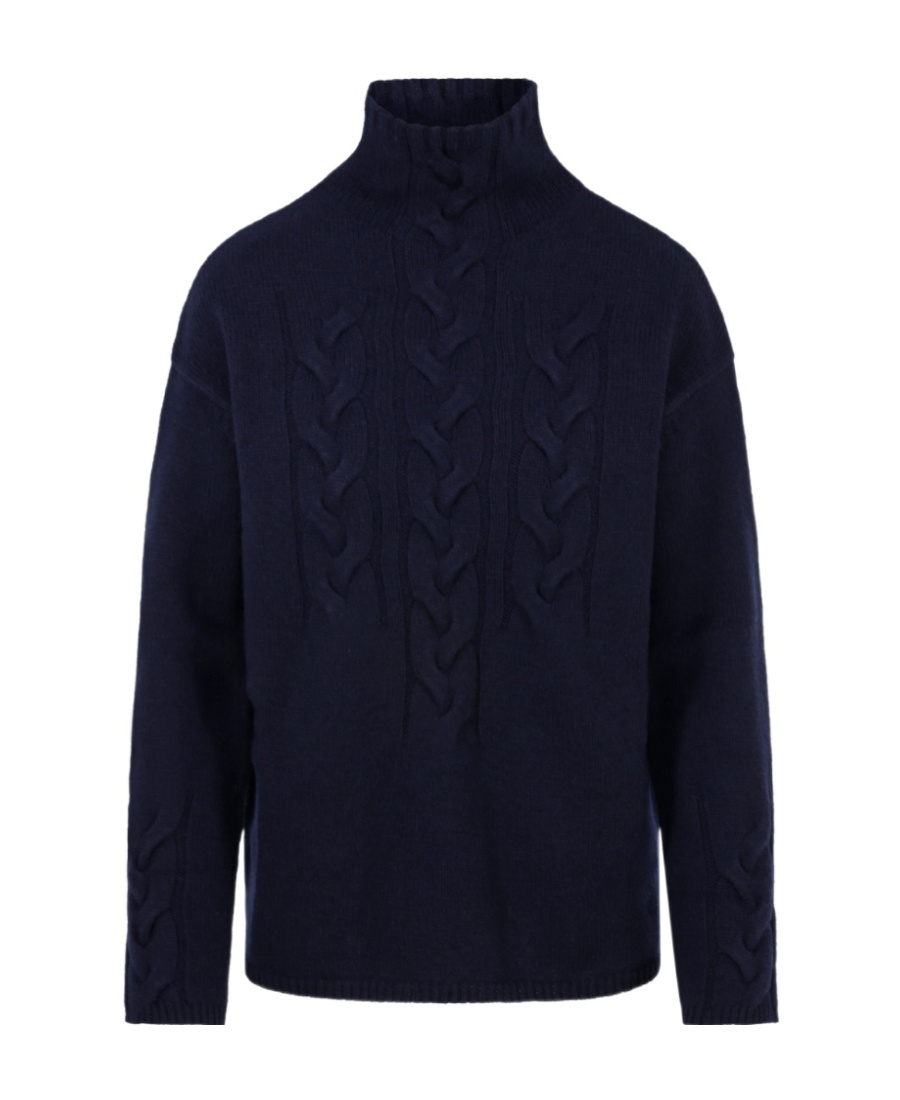 Max Mara High-neck Long-sleeved Sweater In Black