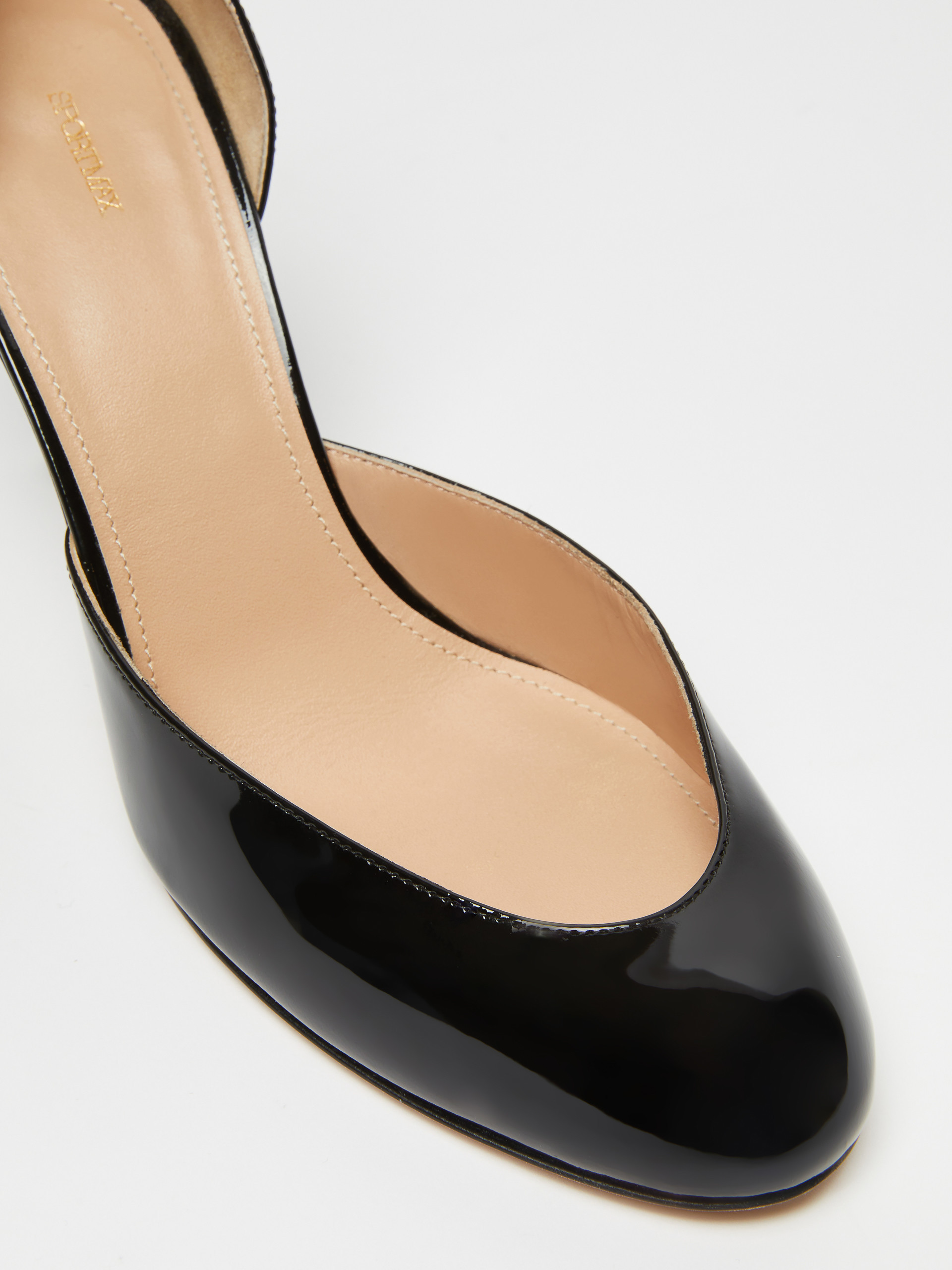 Sportmax Patent Leather Mary Jane High Heels In Black