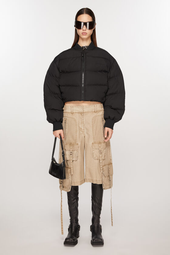 Acne Studios Bomber Puffer Jacket In Black